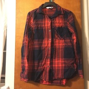 Old Navy Flannel , Navy and Bright Red